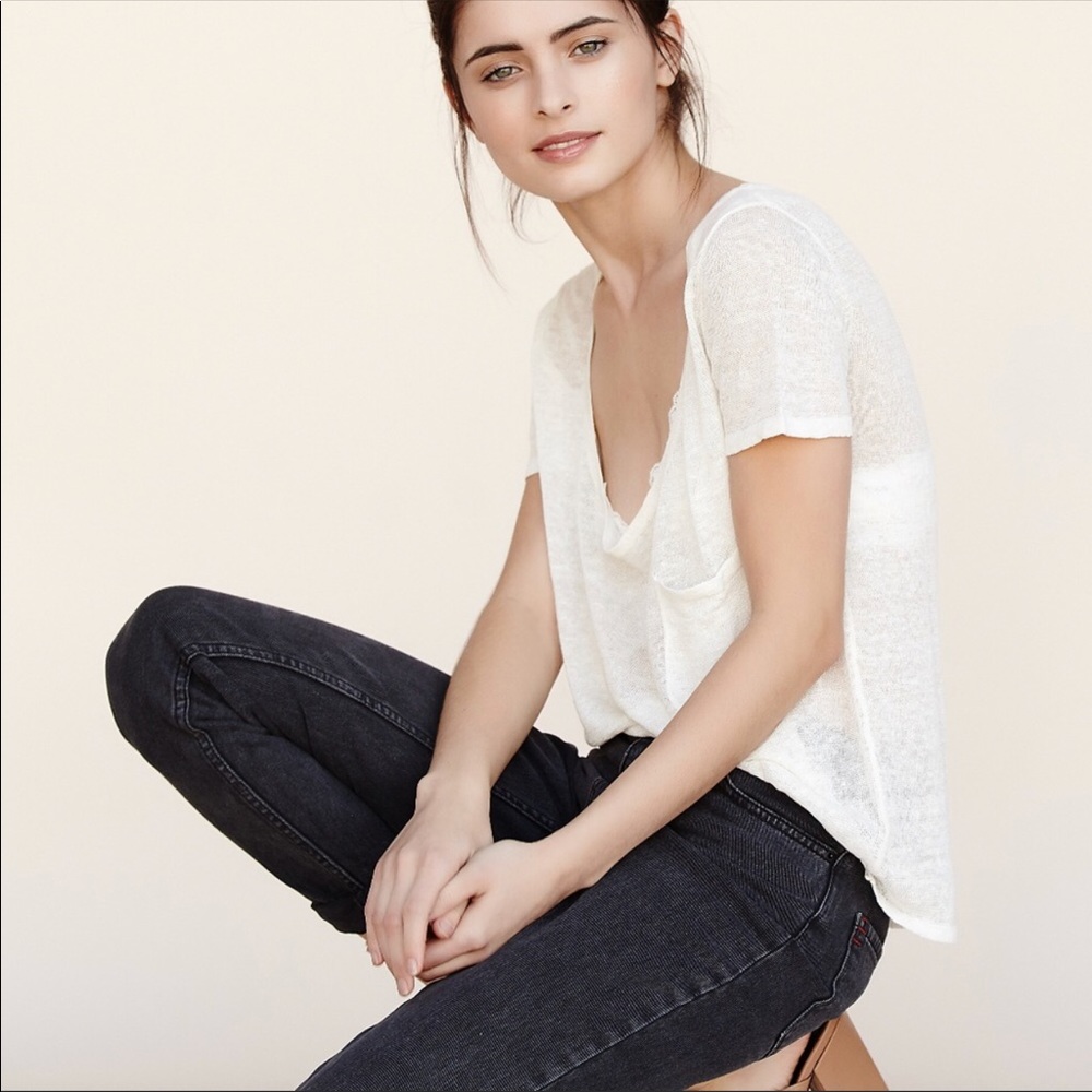Callahan Sheer Scoop Neck Tee
